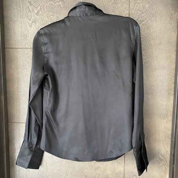 Smart Set Black Button Down Blouse - Picture 5 of 5